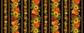 Thankful, black border, multi, floral