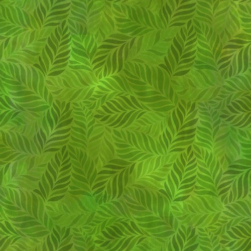 Rainbow of Jewels-green leaves
