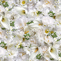 Hand Picked-Forget Me Not, digital print, white out