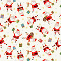 Santa Express - dancing Santa, cream