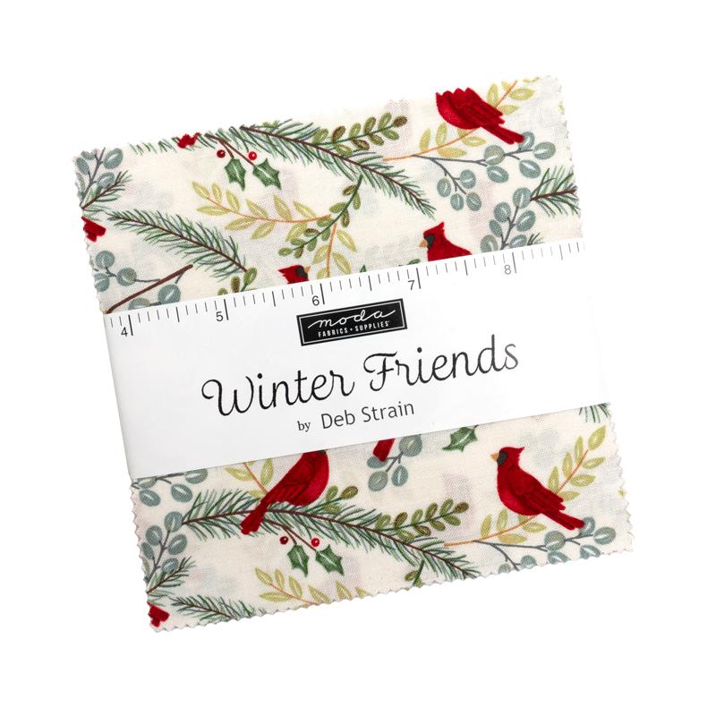 Winter Friends, charm pack 5" squares, 42 pieces
