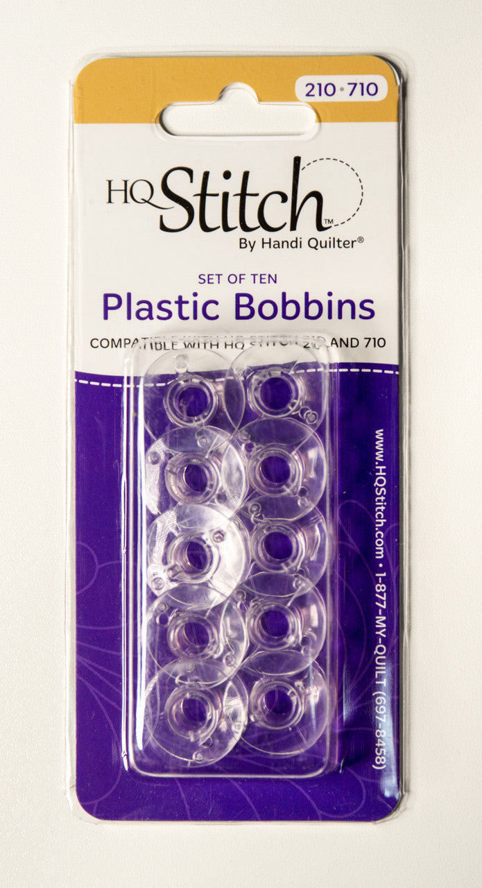 HQ-Plastic bobbins, 10 pkg, (HQ Stitch 210 and 710)