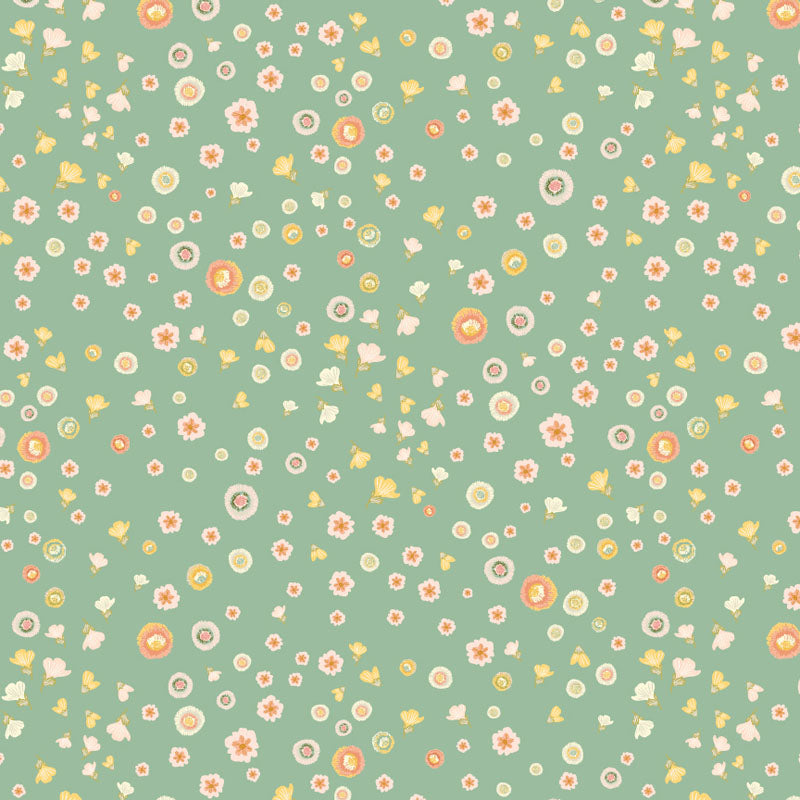 Unicorn Dreams, green, small flowers
