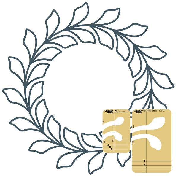 Westalee - CIRCLE WREATH FEATHERED LEAF SET
