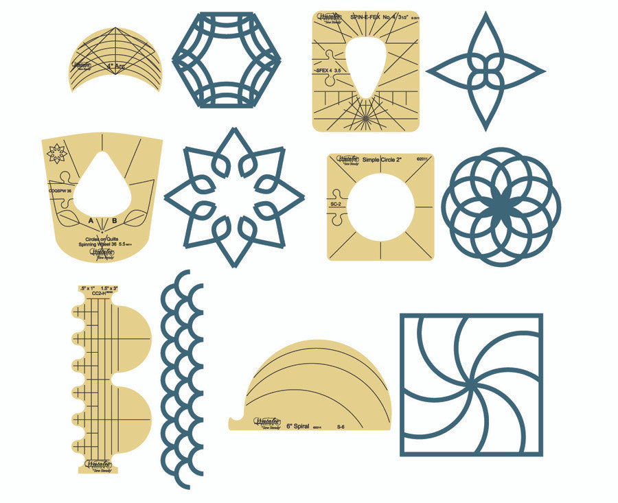 Westalee - SAMPLER TEMPLATE, SET 1, 6 PCS