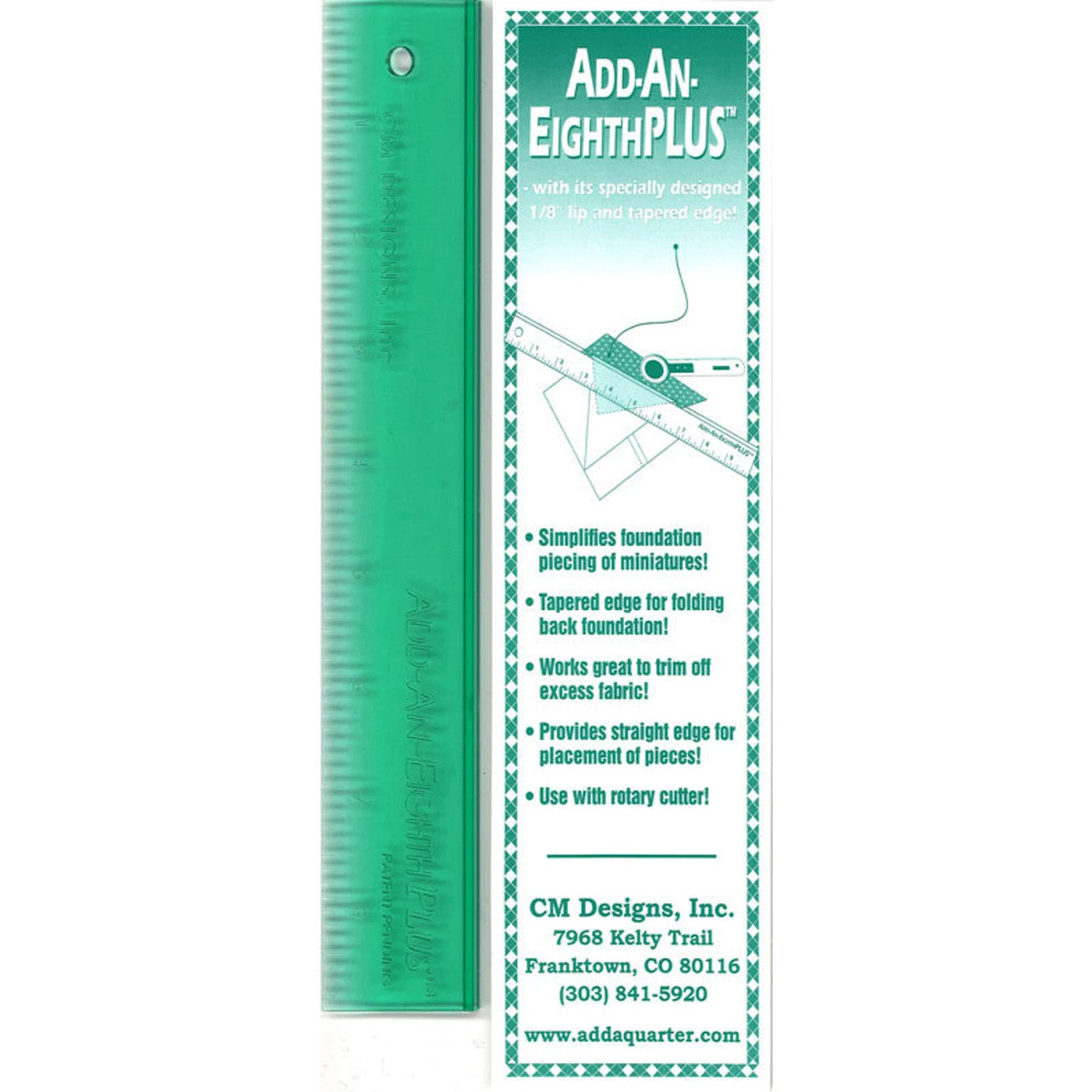 Add-a-Eighth Plus Ruler, 9in – Sew Creative