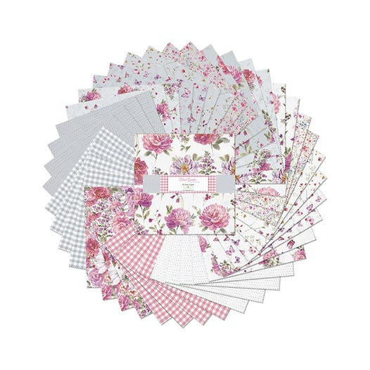 Blush Garden, 10" squares x 42 pcs, layer cake