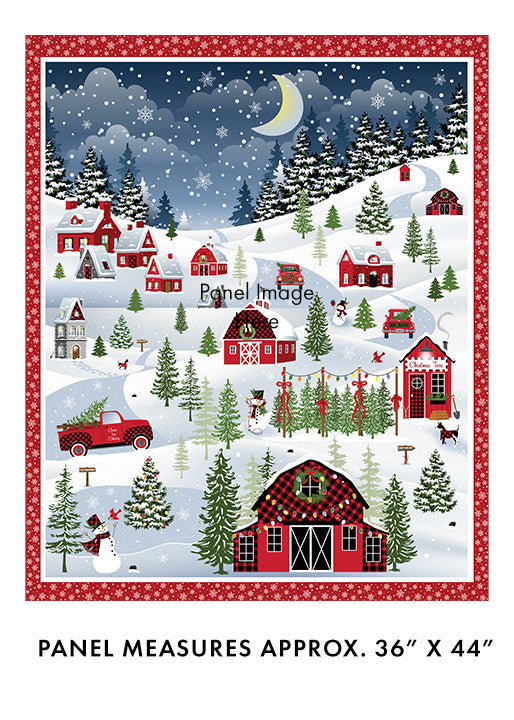 Country Christmas panel, 36" x 44"