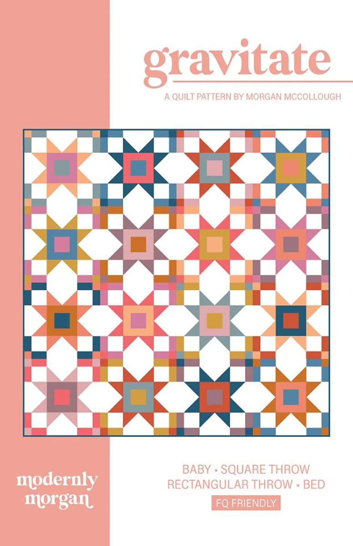 Gravitate pattern, fat quarter friendly, 4 sizes