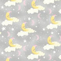 One Sheep Two Sheep-Moon and Clouds on Grey