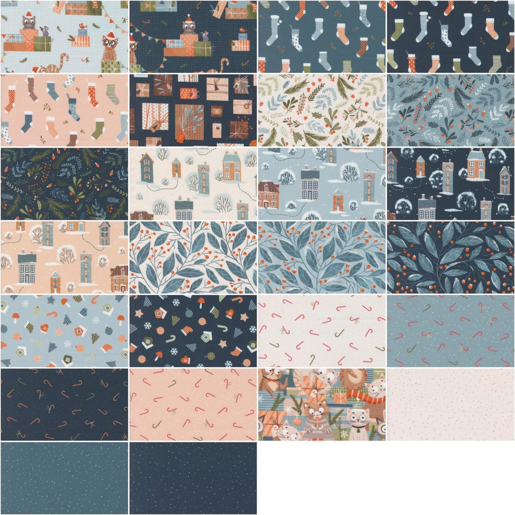 Purrfect Christmas, 2-1/2" strips x 40 pcs