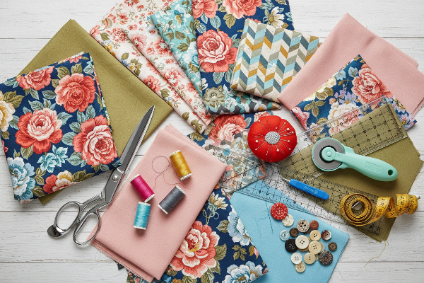 quilting fabrics with sewing notions