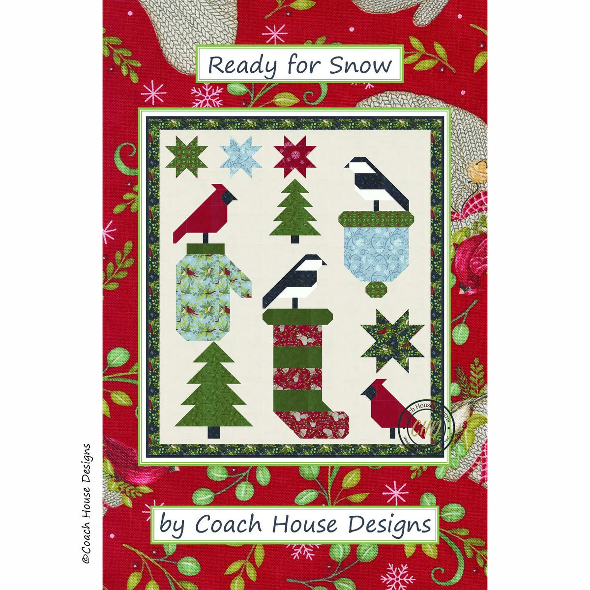 Ready for Snow, pattern, 54" x 62" lap quilt