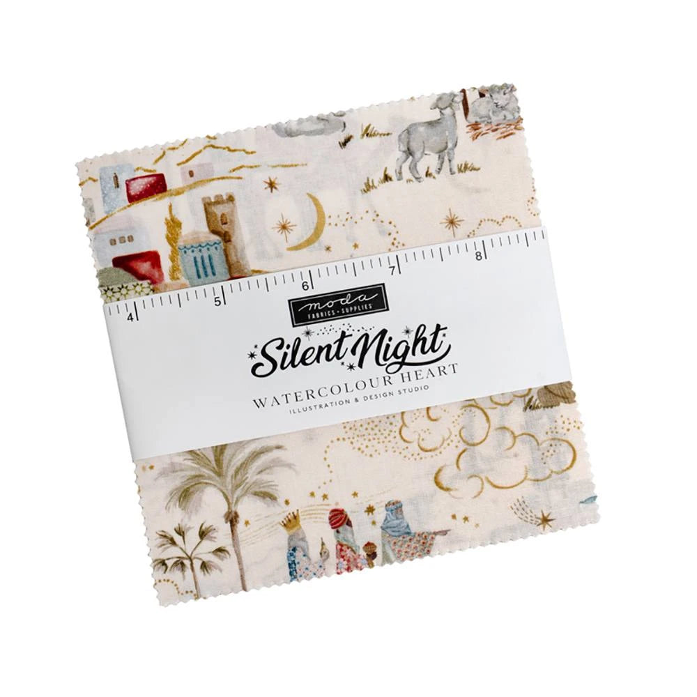 Silent Night, 10" squares, layer cake, 40 pieces