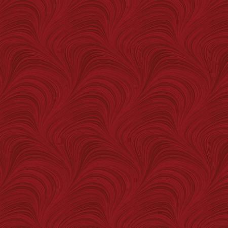 Wave texture, medium red swirls, 108" wide